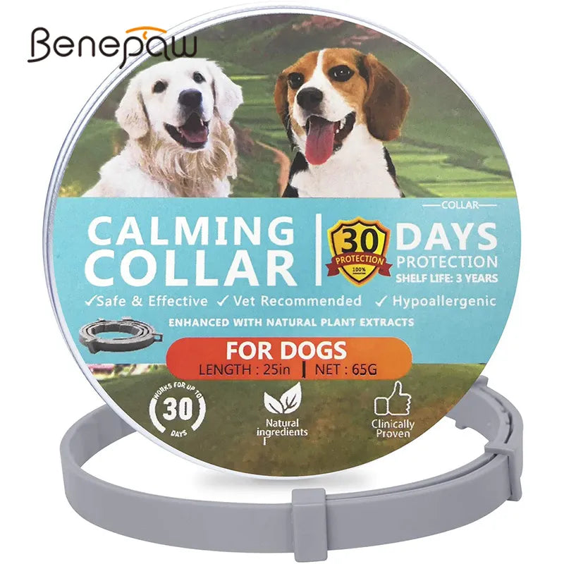 Benepaw Effective Calming Collar for Dogs Anti-Anxiety Relieve Stress Nontoxic Water-Resistant Adjustable Pet Puppy Collars