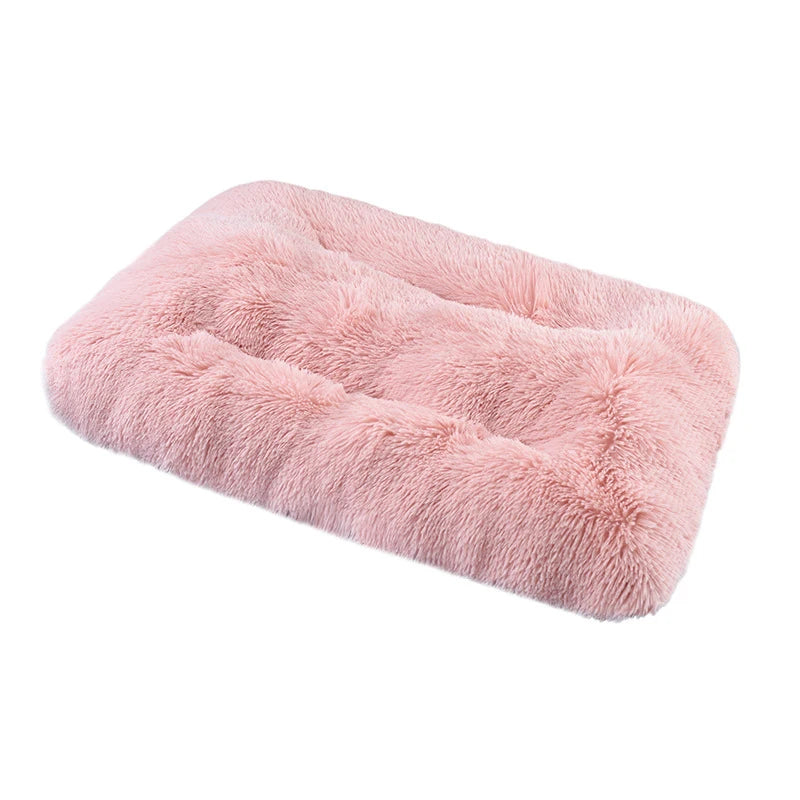 Benepaw  Fluffy Calming Dog Bed Washable Pet Mat Waterproof Anti-Slip Anti-Anxiety Pet Kennel for Large Medium Small Puppy Cats
