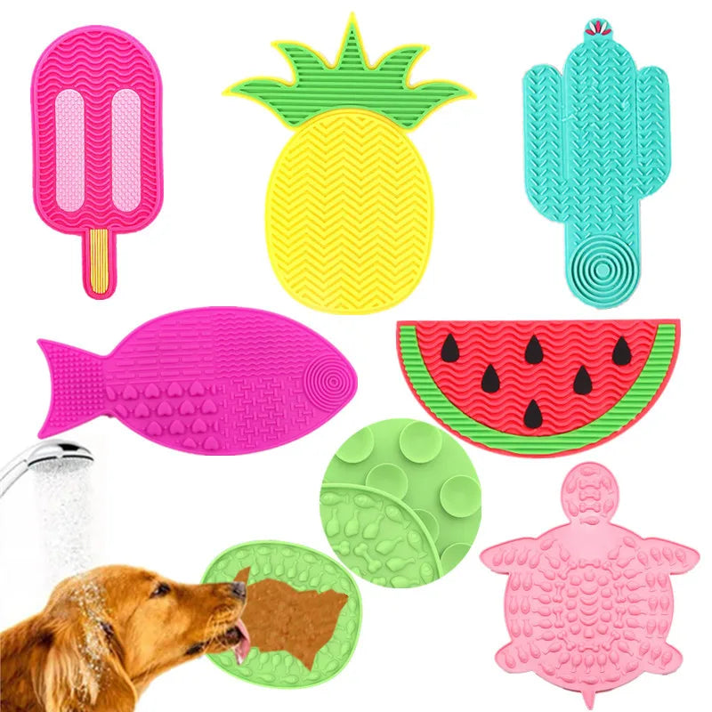 Suitable for Pets Weighing Less Than 3 Kilograms Mat Cats Slow Food Bowls Suction Cup Feeding Food Silicone Lick，product Small
