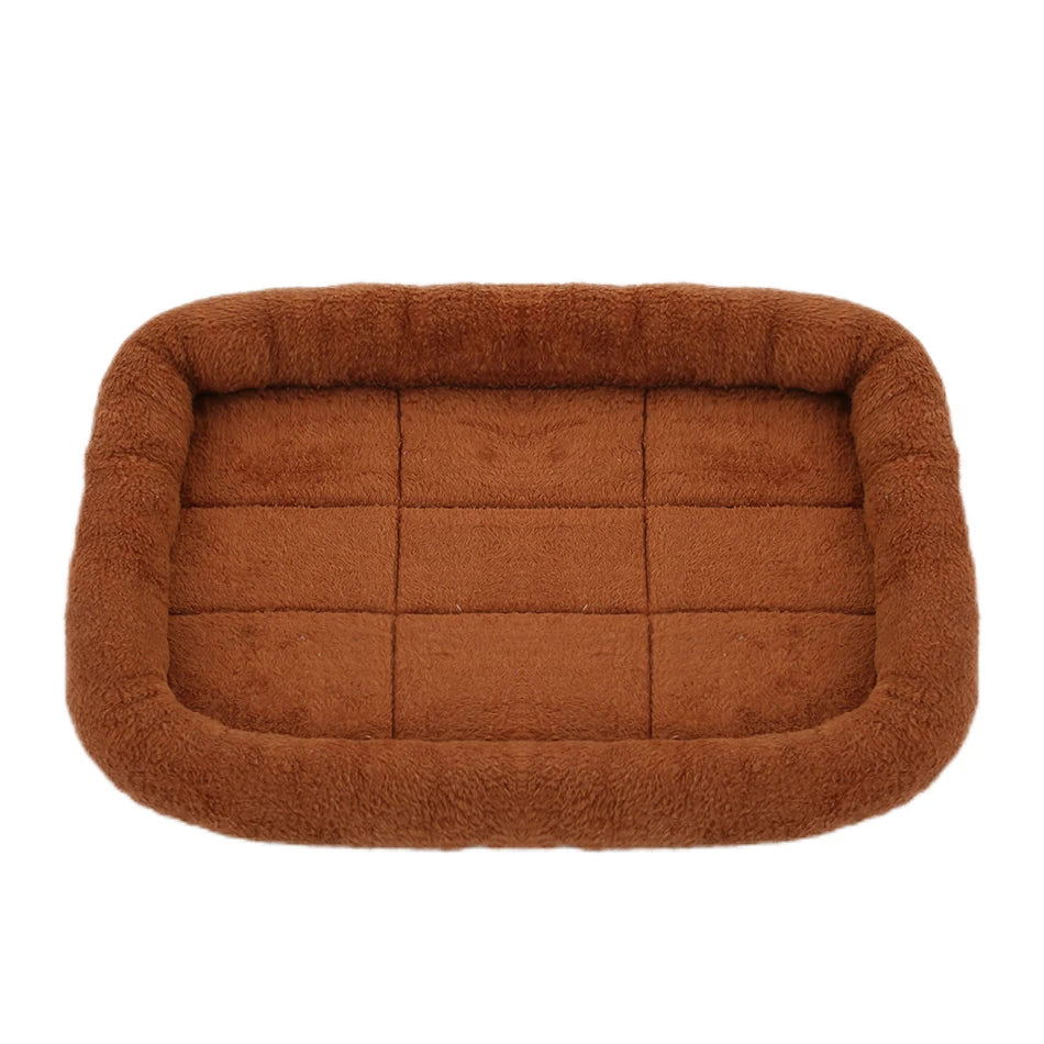 Soft Plush Square Dog Bed Mat Beds for Dogs Cat Small Medium Large Pet Sleep Calming Pad Cat Dog Bed Cushion Pet Supplies