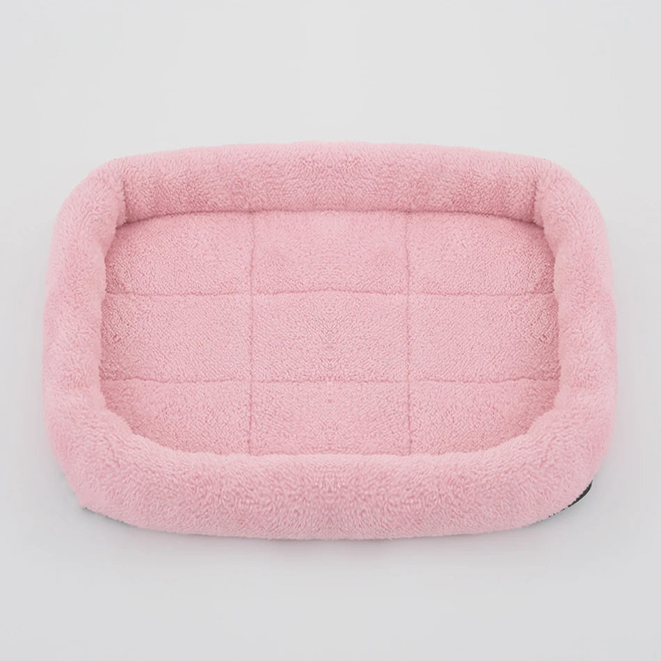 Soft Plush Square Dog Bed Mat Beds for Dogs Cat Small Medium Large Pet Sleep Calming Pad Cat Dog Bed Cushion Pet Supplies