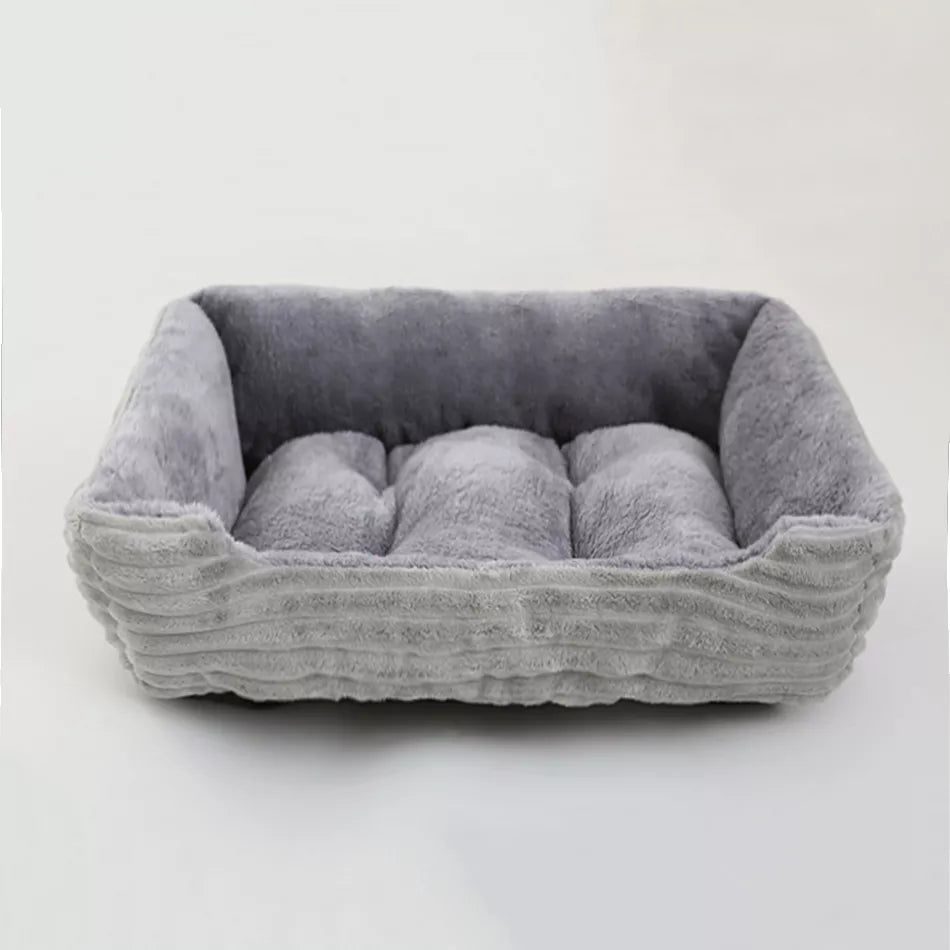 Bed for Dog Cat Pet Square Plush Kennel Medium Small Dog Sofa Bed Cushion Pet Calming Dog Bed House Pet Supplies Winter