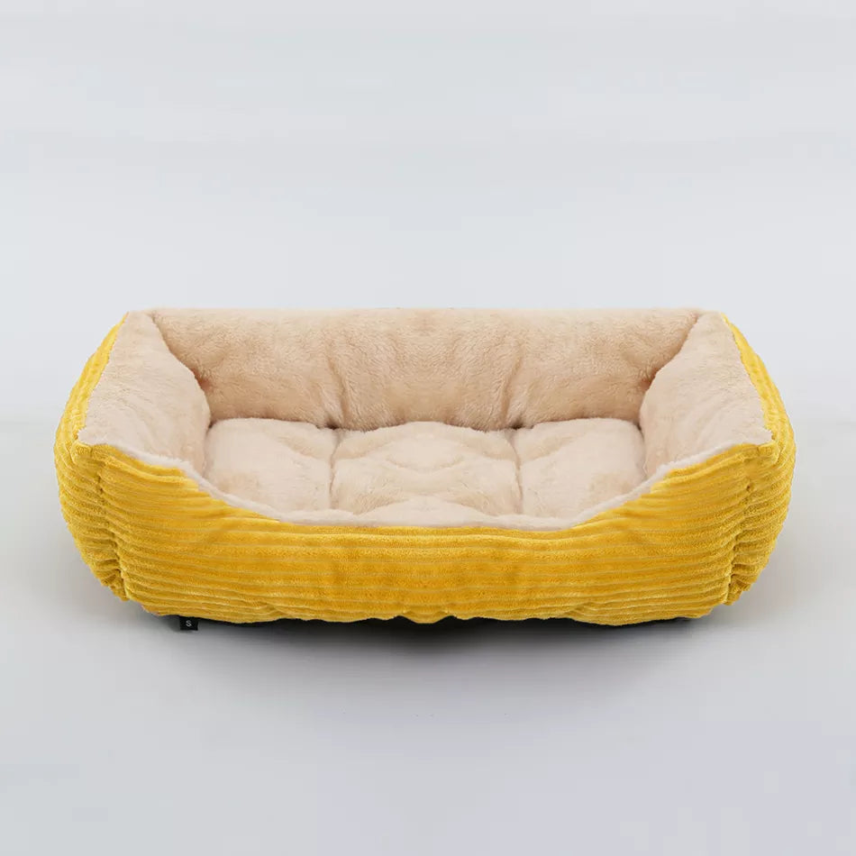 Bed for Dog Cat Pet Square Plush Kennel Medium Small Dog Sofa Bed Cushion Pet Calming Dog Bed House Pet Supplies Winter