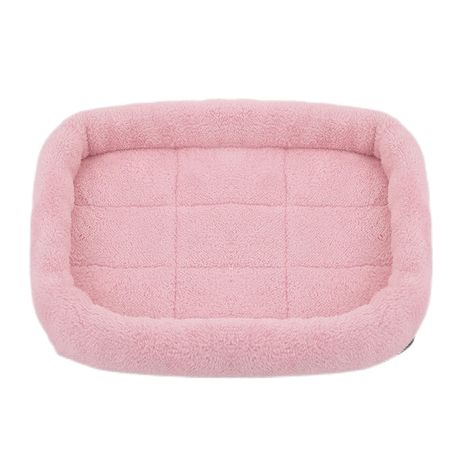 Soft Plush Square Dog Bed Mat Beds for Dogs Cat Small Medium Large Pet Sleep Calming Pad Cat Dog Bed Cushion Pet Supplies