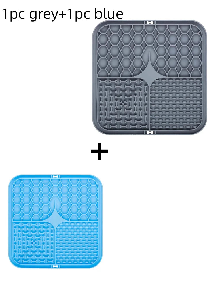 Pet Lick Silicone Mat for Dogs Pet Slow Food Plate Dog Bathing Distraction Silicone Dog Sucker Food Training Dog Feeder Supplies