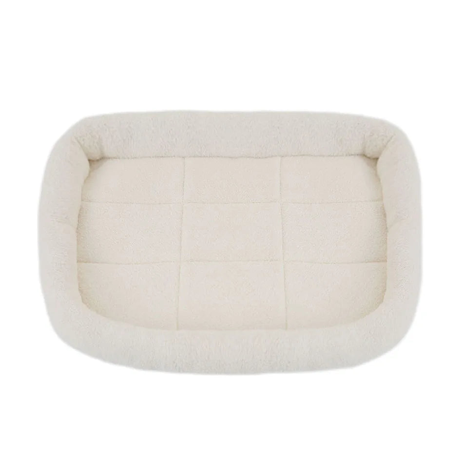 Soft Plush Square Dog Bed Mat Beds for Dogs Cat Small Medium Large Pet Sleep Calming Pad Cat Dog Bed Cushion Pet Supplies