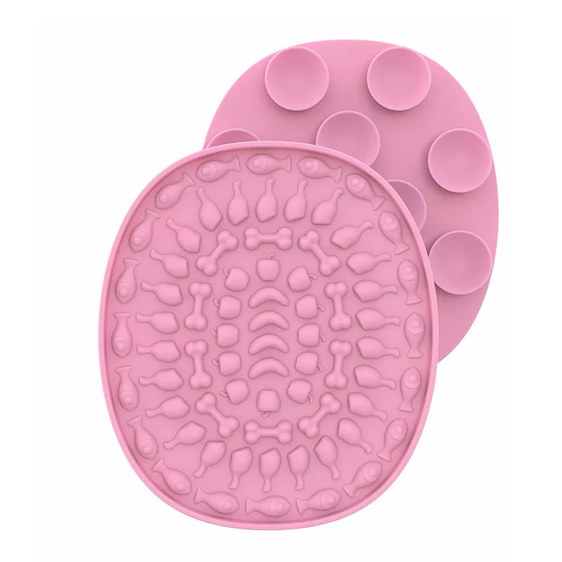 Suitable for Pets Weighing Less Than 3 Kilograms Mat Cats Slow Food Bowls Suction Cup Feeding Food Silicone Lick，product Small