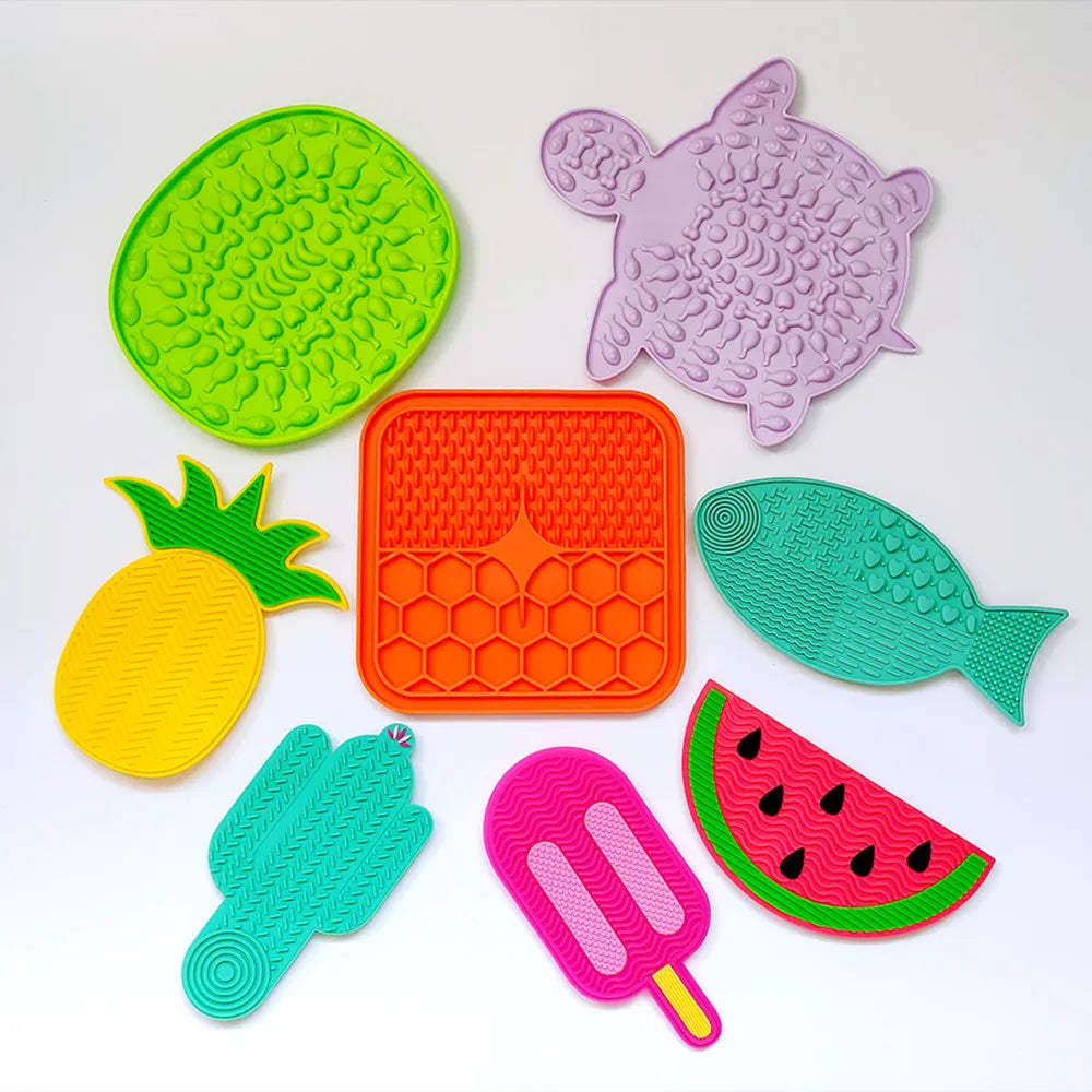 Suitable for Pets Weighing Less Than 3 Kilograms Mat Cats Slow Food Bowls Suction Cup Feeding Food Silicone Lick，product Small